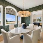 43 Inch Alabaster Round Chandelier - Harlow
