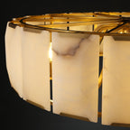 43 Zoll runder Alabaster-Kronleuchter - Harlow