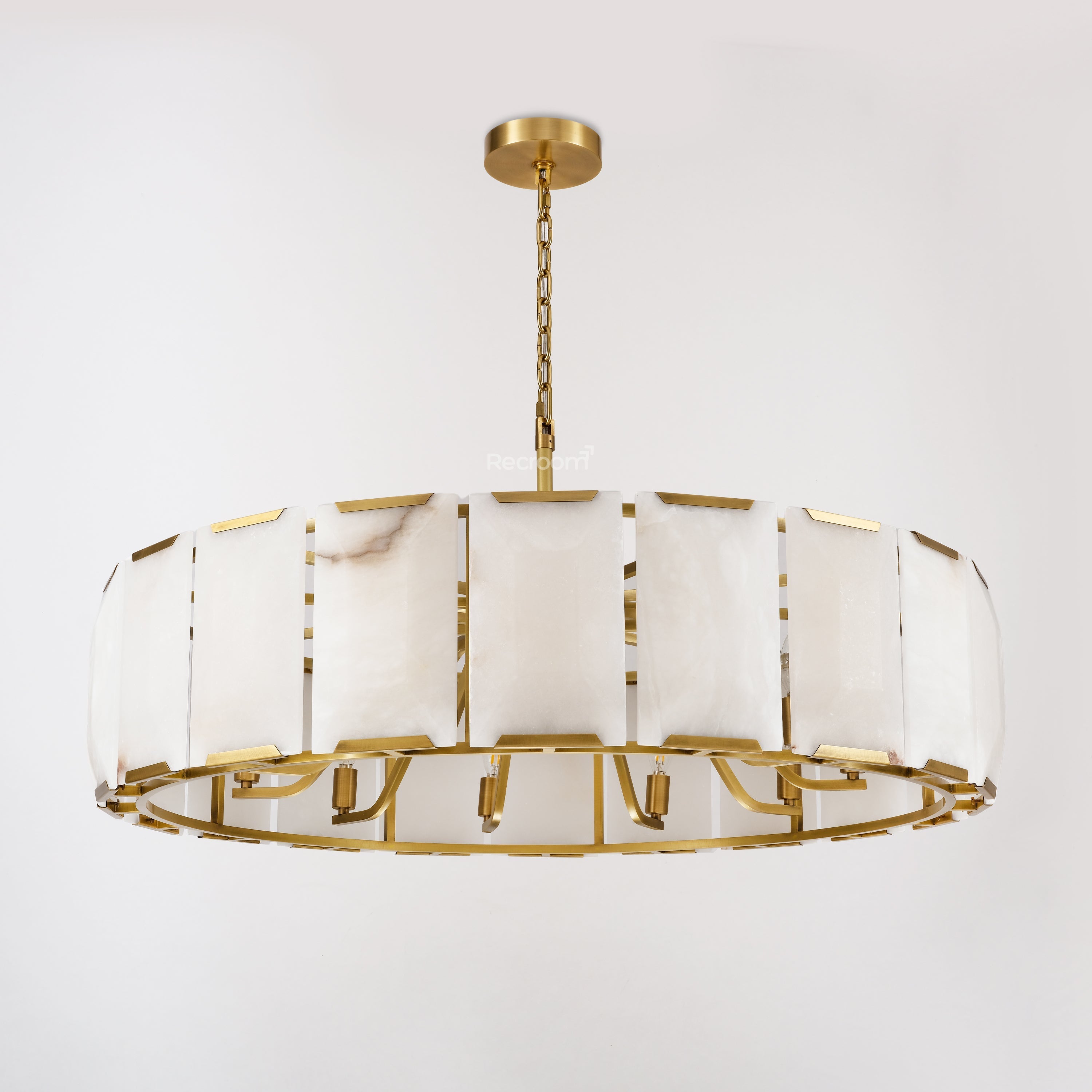 43 Inch Alabaster Round Chandelier - Harlow
