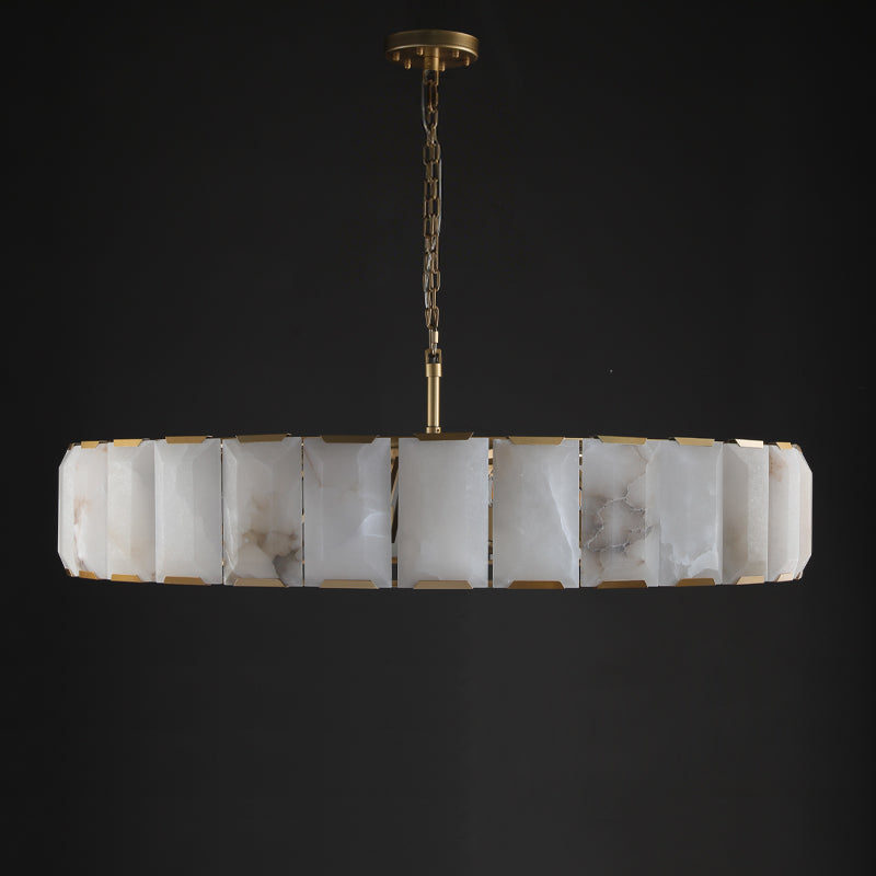 60 Inch Alabaster Round Chandelier - Harlow
