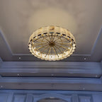 60 Inch Alabaster Round Chandelier - Harlow