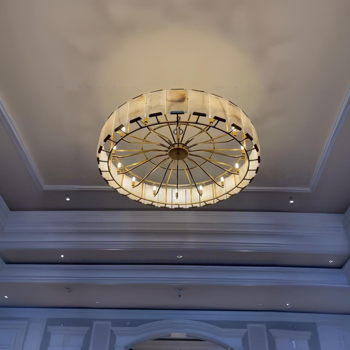 60 Inch Alabaster Round Chandelier - Harlow