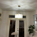 19 Inch Alabaster Round Chandelier - Harlow