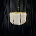 19 Inch Alabaster Round Chandelier - Harlow