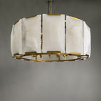 24 Inch Alabaster Round Chandelier - Harlow