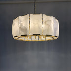 24 Inch Alabaster Round Chandelier - Harlow