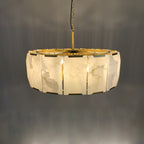 31 Inch Alabaster Round Chandelier - Harlow