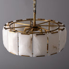 31 Inch Alabaster Round Chandelier - Harlow