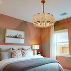 31 Inch Alabaster Round Chandelier - Harlow