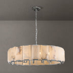 43 Zoll runder Alabaster-Kronleuchter - Harlow