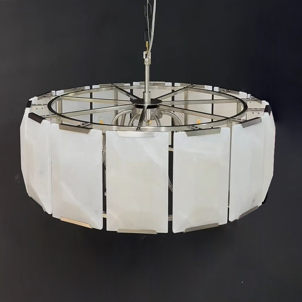 31 Inch Alabaster Round Chandelier - Harlow