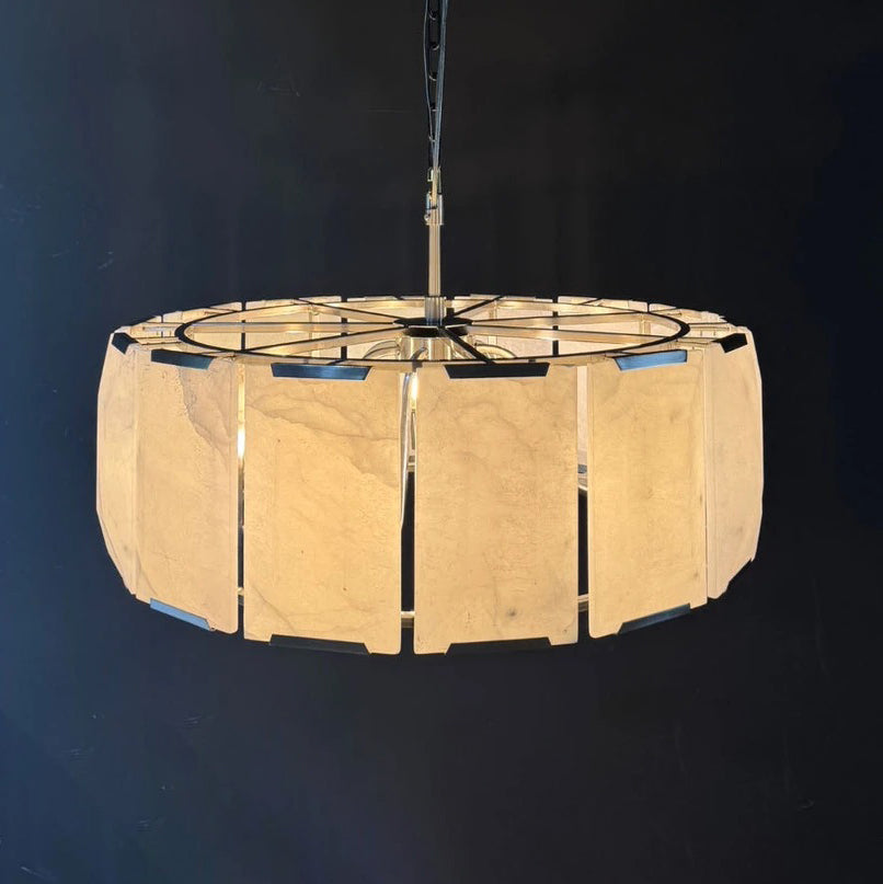 31 Inch Alabaster Round Chandelier - Harlow