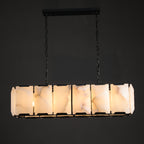 42 Inch Alabaster Rectangular Chandelier - Harlow