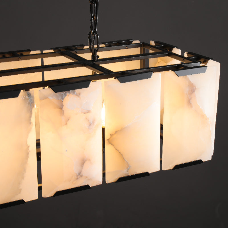 42 Inch Alabaster Rectangular Chandelier - Harlow