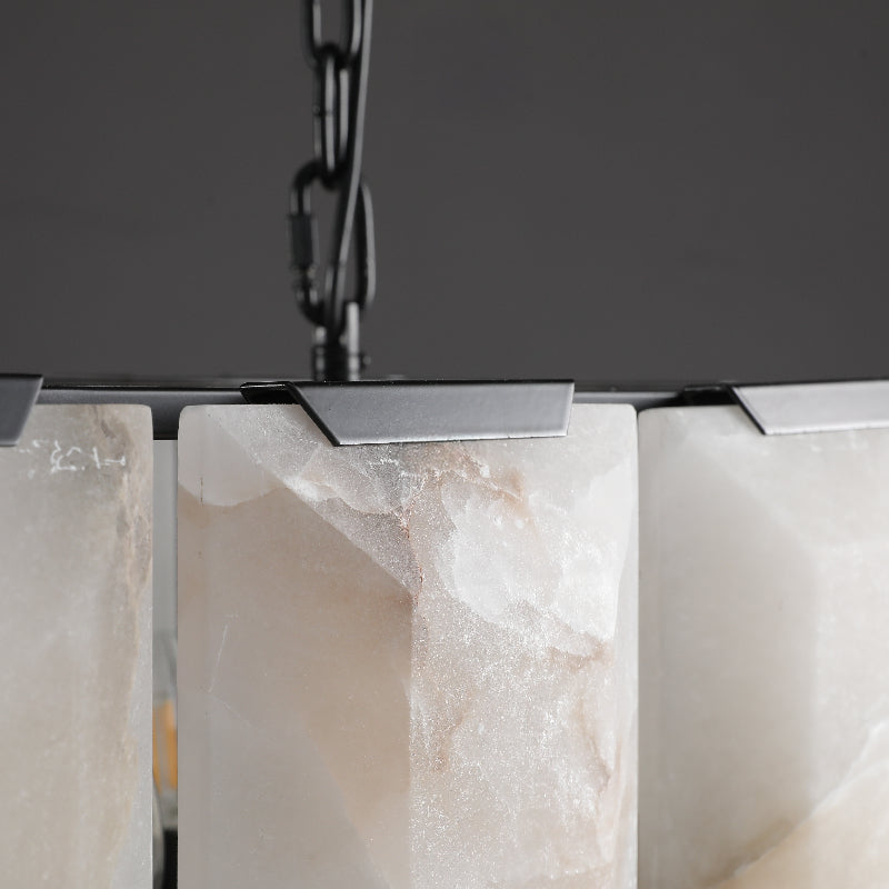 42 Inch Alabaster Rectangular Chandelier - Harlow
