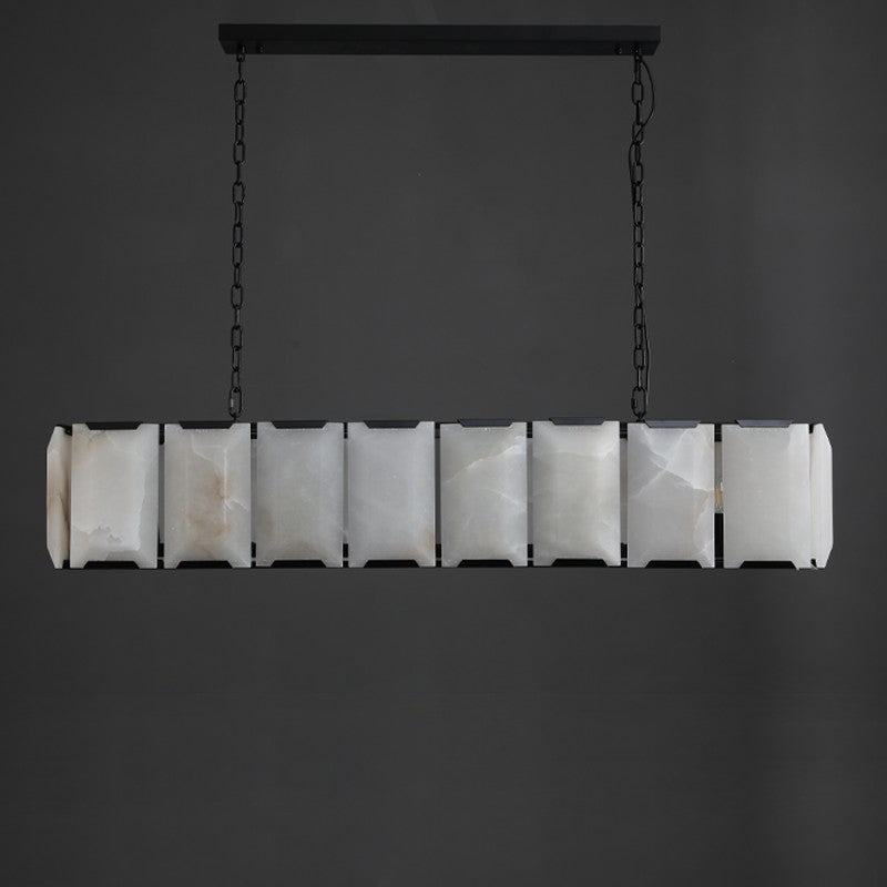 54 Inch Alabaster Rectangular Chandelier - Harlow