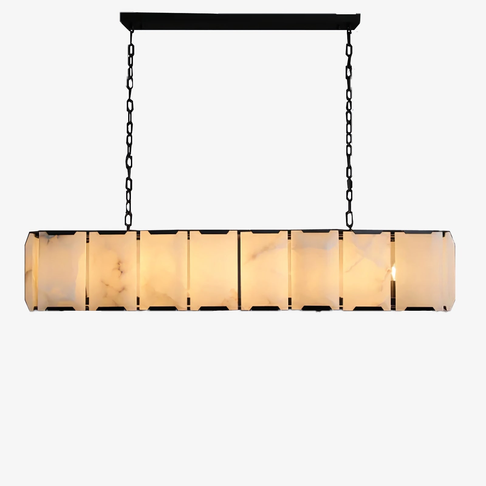54 Inch Alabaster Rectangular Chandelier - Harlow