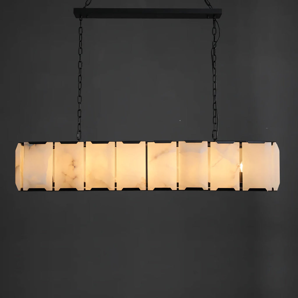 54 Inch Alabaster Rectangular Chandelier - Harlow