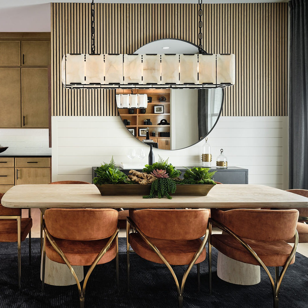 60 Inch Alabaster Rectangular Chandelier - Harlow