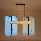 74 Inch Alabaster Rectangular Chandelier - Harlow