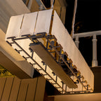 74 Inch Alabaster Rectangular Chandelier - Harlow
