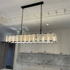 74 Inch Alabaster Rectangular Chandelier - Harlow