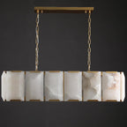 42 Inch Alabaster Rectangular Chandelier - Harlow