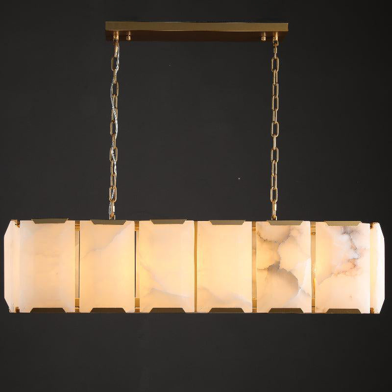 42 Inch Alabaster Rectangular Chandelier - Harlow