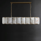 54 Inch Alabaster Rectangular Chandelier - Harlow