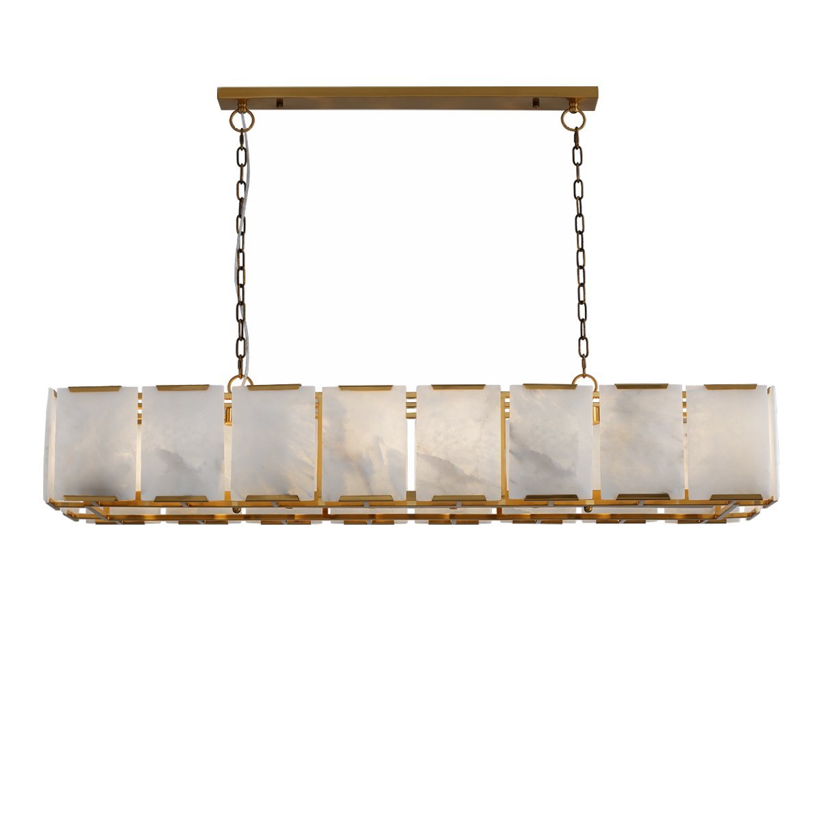 54 Inch Alabaster Rectangular Chandelier - Harlow