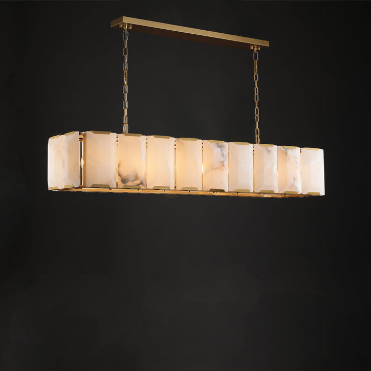 60 Inch Alabaster Rectangular Chandelier - Harlow