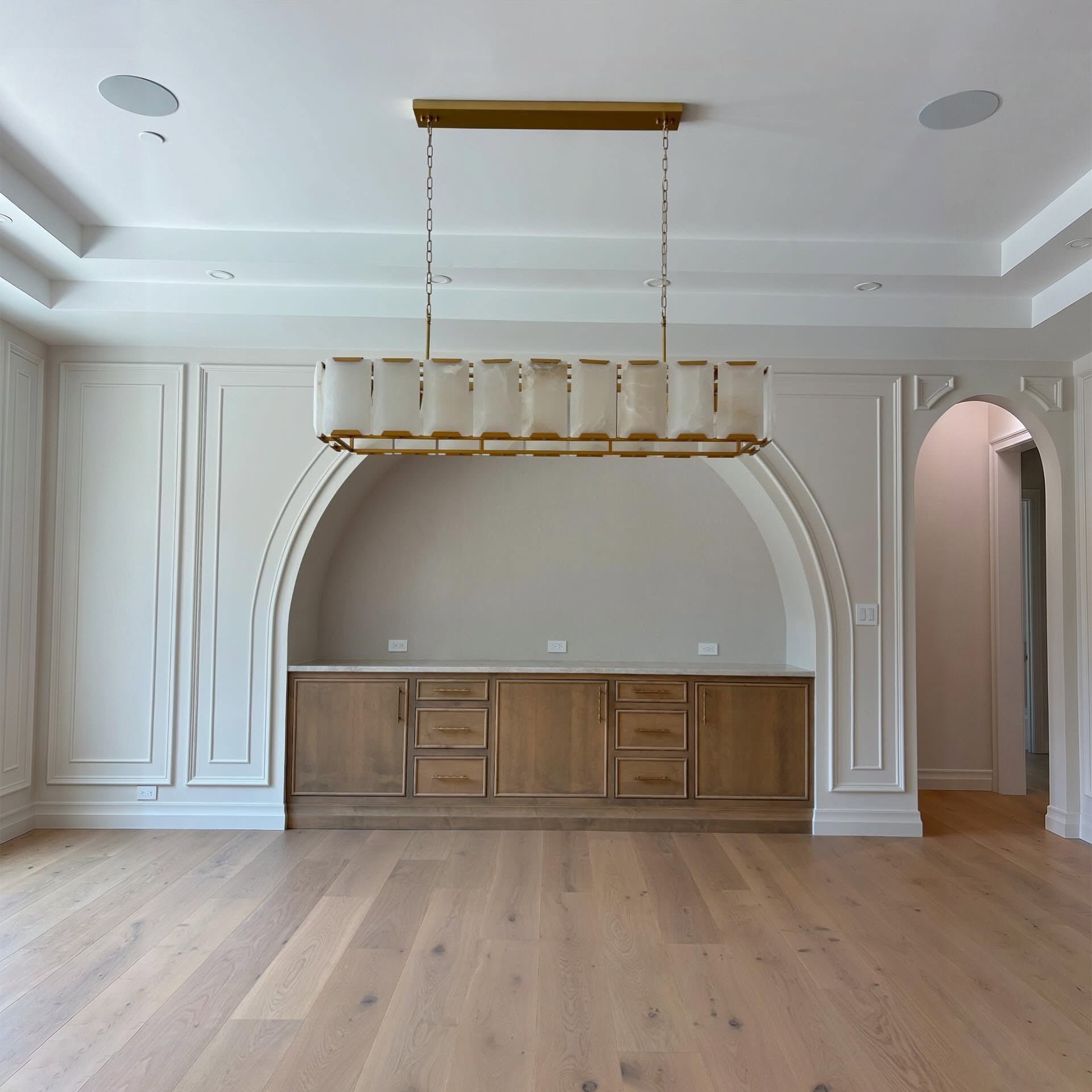 60 Inch Alabaster Rectangular Chandelier - Harlow