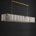 74 Inch Alabaster Rectangular Chandelier - Harlow