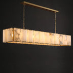 74 Inch Alabaster Rectangular Chandelier - Harlow