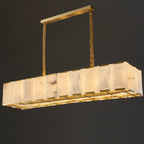 74 Inch Alabaster Rectangular Chandelier - Harlow