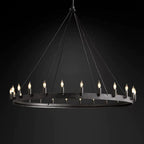 50 Inch Tubular Bent Tip Round Chandelier - Camino