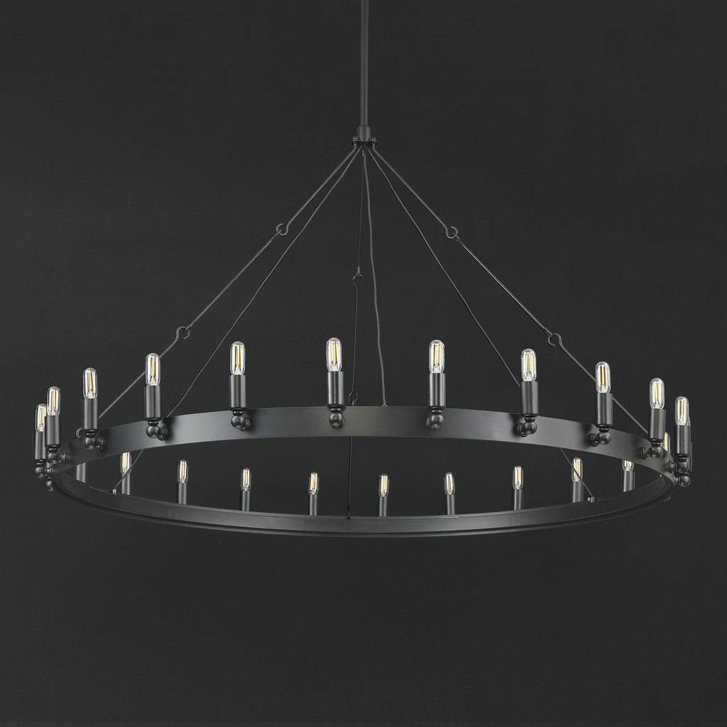 50 Inch Tubular Candle Round Chandelier - Camino
