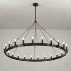 50 Inch Tubular Candle Round Chandelier - Camino