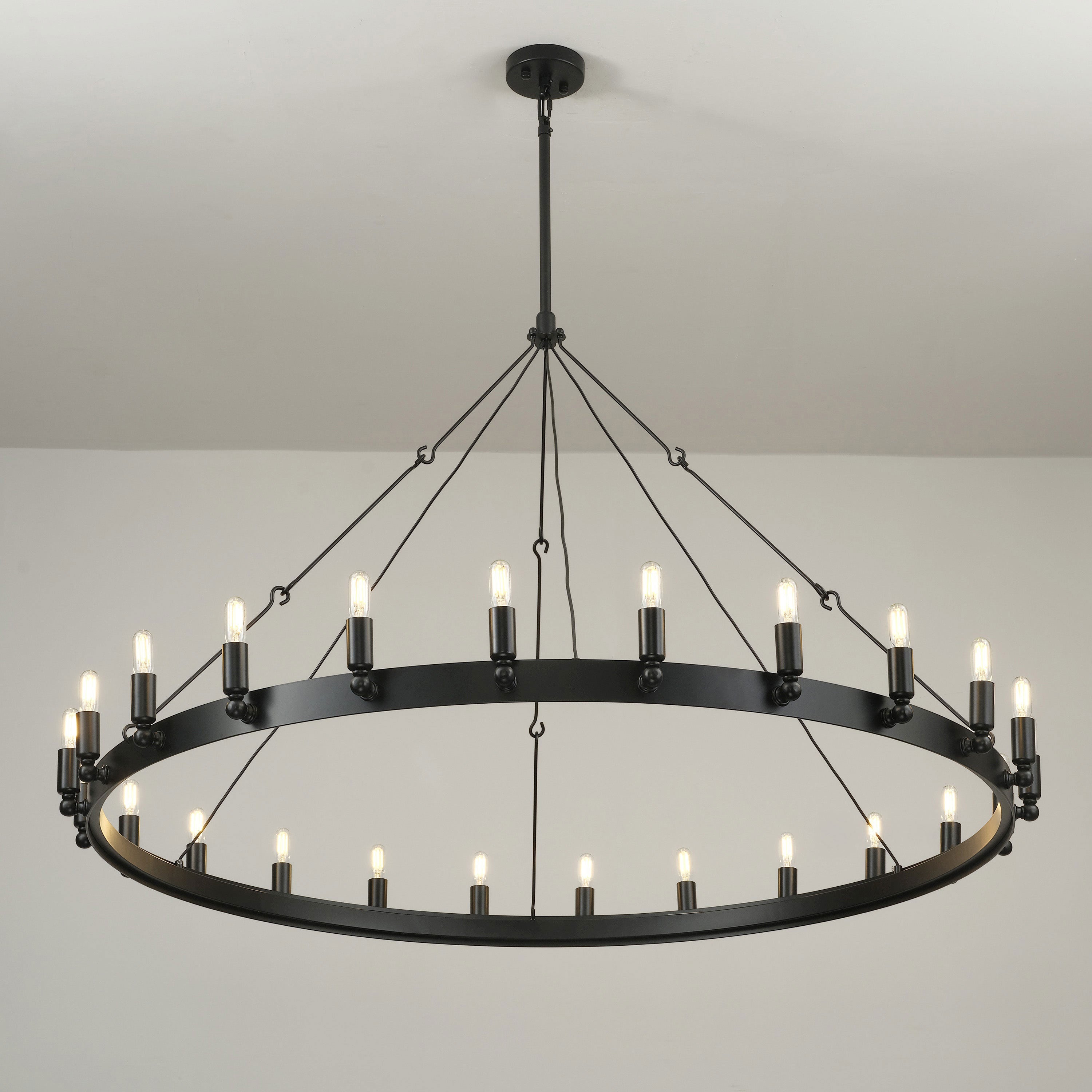 50 Inch Tubular Candle Round Chandelier - Camino