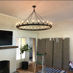 50 Inch Tubular Candle Round Chandelier - Camino