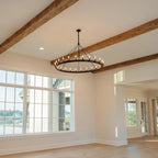 50 Inch Tubular Candle Round Chandelier - Camino