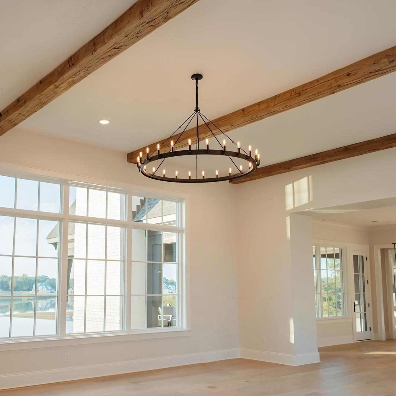 50 Inch Tubular Candle Round Chandelier - Camino