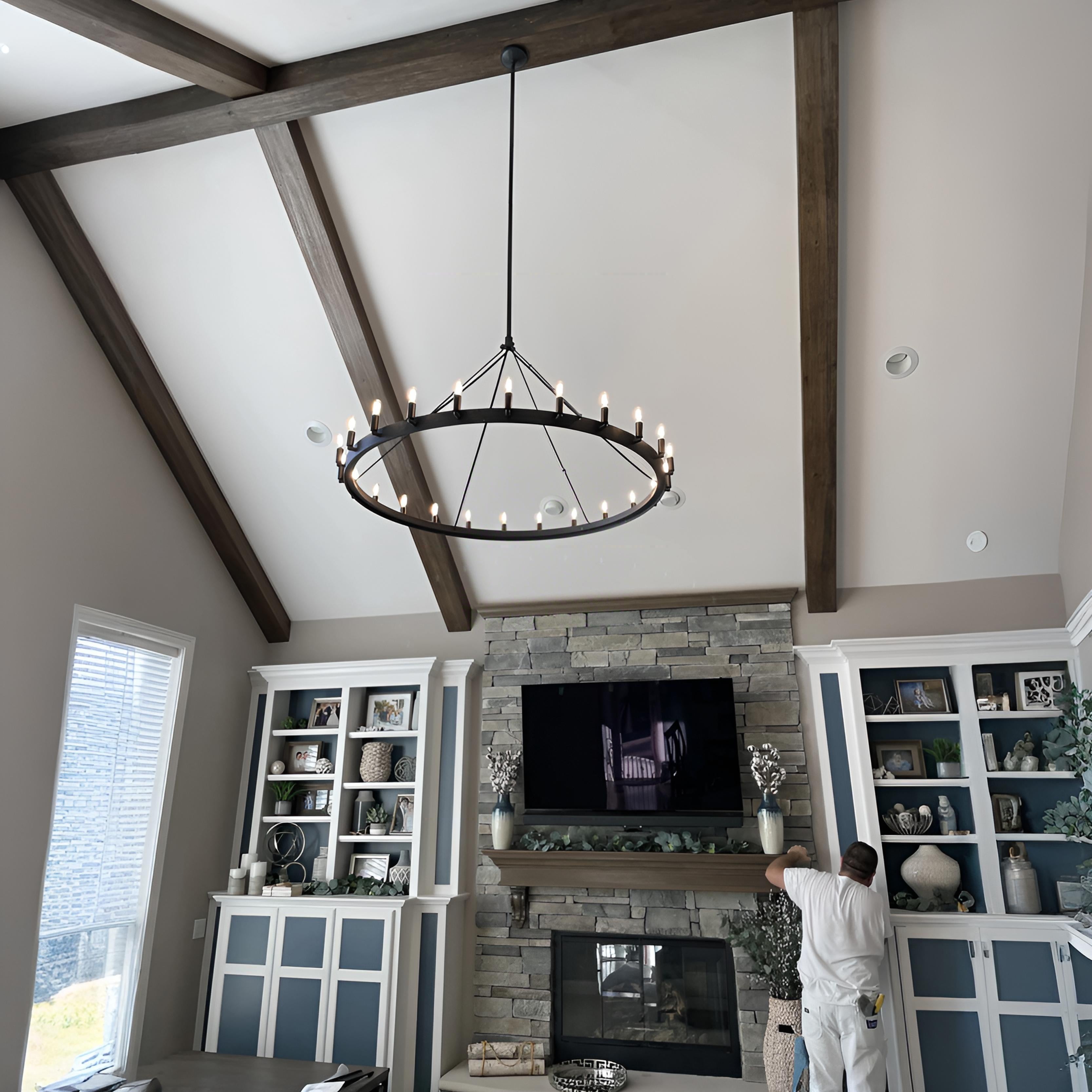 50 Inch Tubular Candle Round Chandelier - Camino