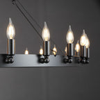 63 Inch Bent Tip Candle Round Chandelier - Camino