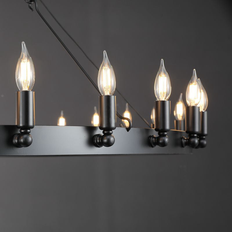 63 Inch Bent Tip Candle Round Chandelier - Camino