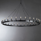 63 Inch Bent Tip Candle Round Chandelier - Camino