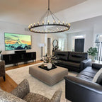 63 Inch Bent Tip Candle Round Chandelier - Camino