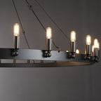 63 Inch Tubular Candle Round Chandelier - Camino