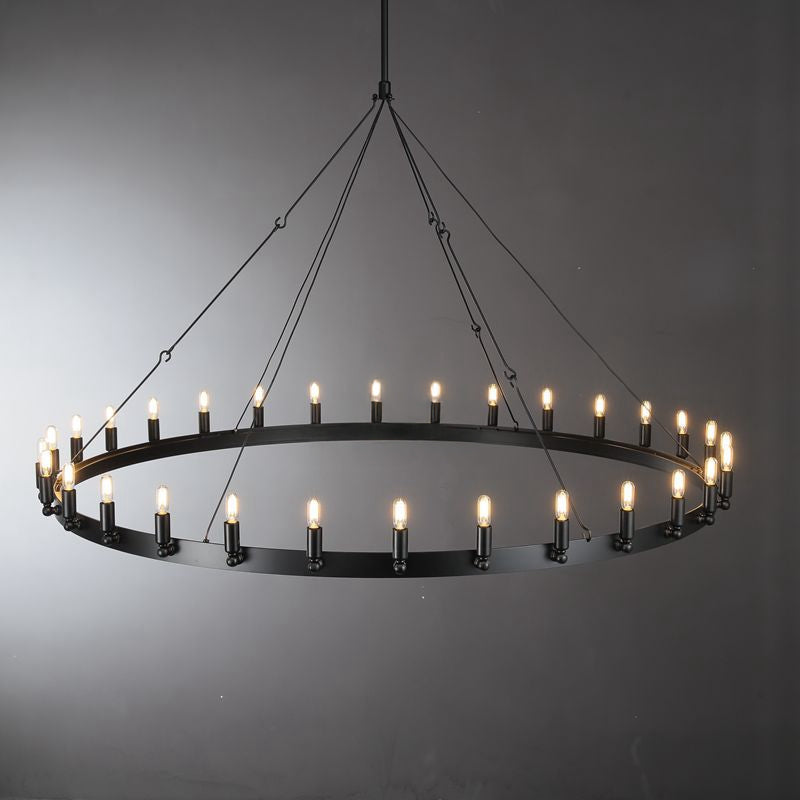 63 Inch Tubular Candle Round Chandelier - Camino