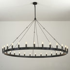 63 Inch Tubular Candle Round Chandelier - Camino